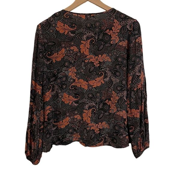 Sanctuary Black and Orange Peasant Blouse - Picture 3 of 5